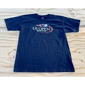 US Open 2013 USTA Tennis Tournament Graphic T-Shirt Navy Sz. Large L‎ Grand Slam